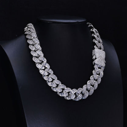 Triple Row Baguette Cuban Chain – Iced Out Hip Hop Jewelry for Men & Women