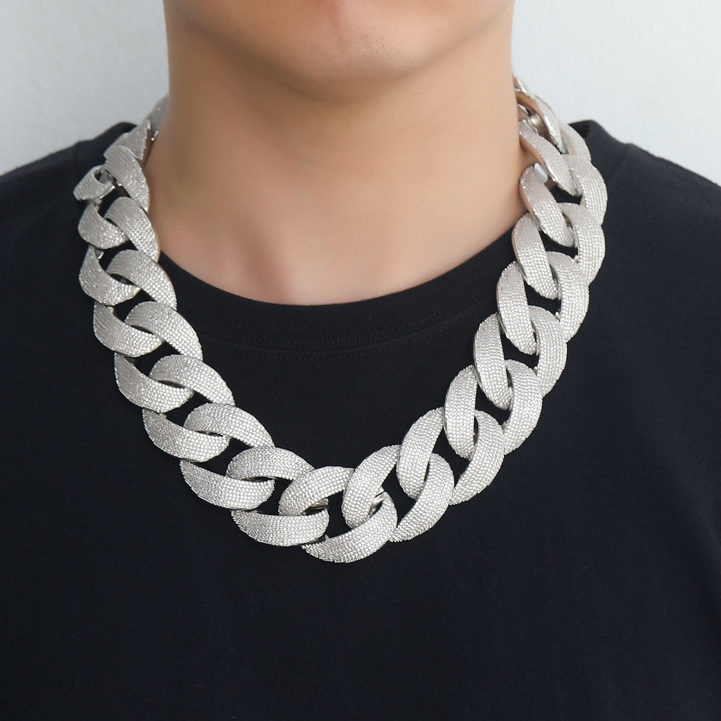 35mm Mega Cuban Chain – Ultra Wide Iced Statement Necklace