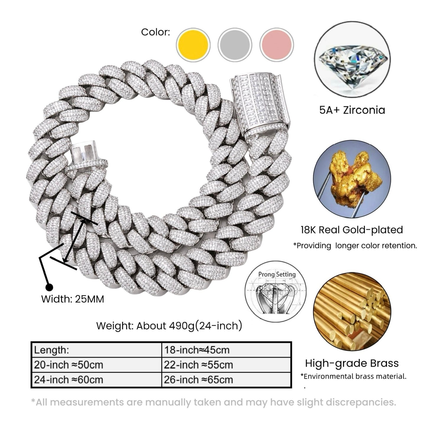 Miami Cuban Link Chain – 5A CZ Iced Hip Hop Jewelry