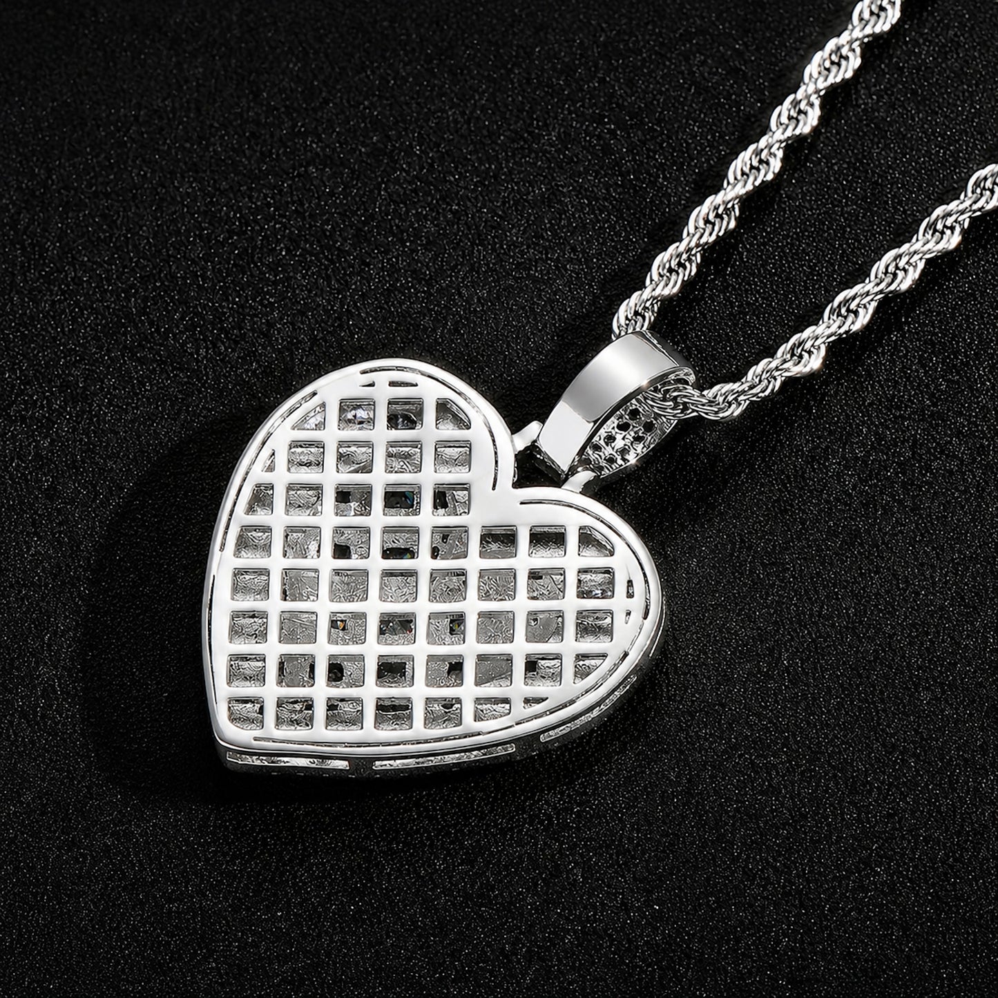 Princess Cut Heart Pendant Necklace – Luxury Iced Statement Jewelry