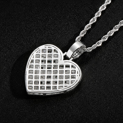 Princess Cut Heart Pendant Necklace – Luxury Iced Statement Jewelry