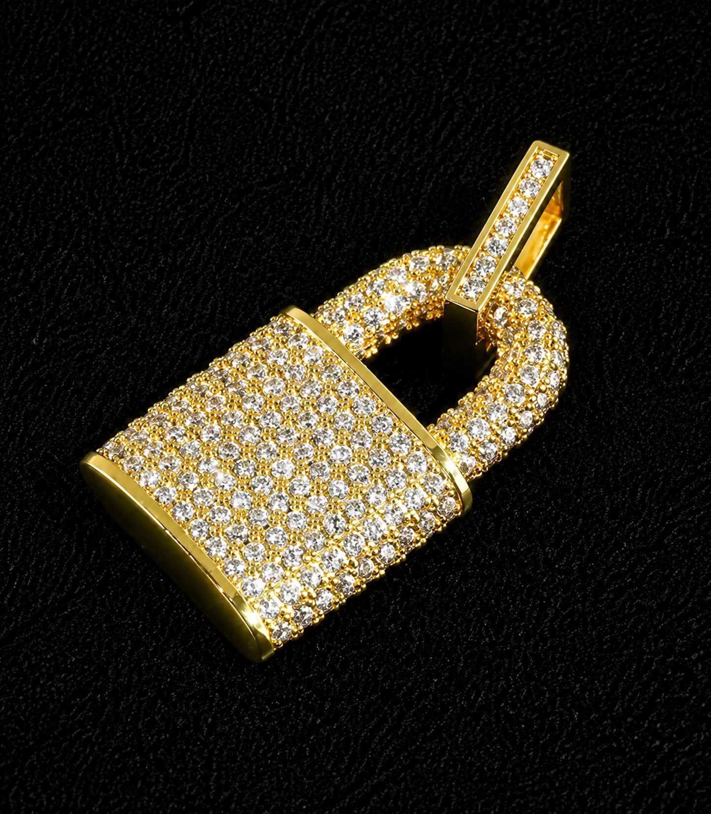 Iced Padlock Pendant Necklace – Iced Out Hip Hop Jewelry for Men