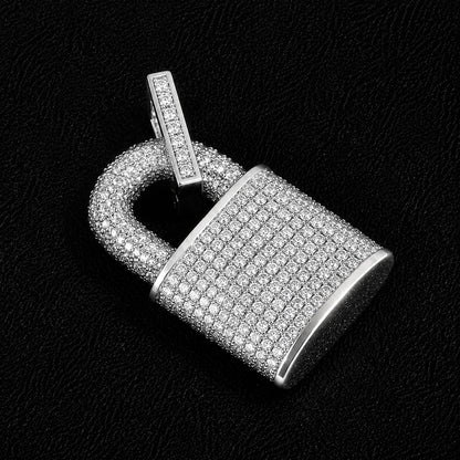 Iced Padlock Pendant Necklace – Iced Out Hip Hop Jewelry for Men