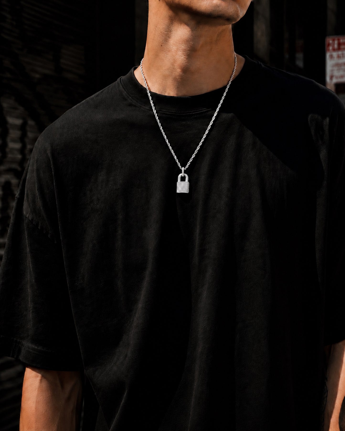 Iced Padlock Pendant Necklace – Iced Out Hip Hop Jewelry for Men