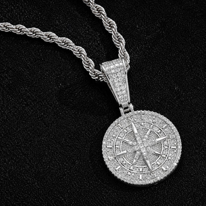 Compass Medallion Pendant Necklace – Urban Iced Statement Jewelry