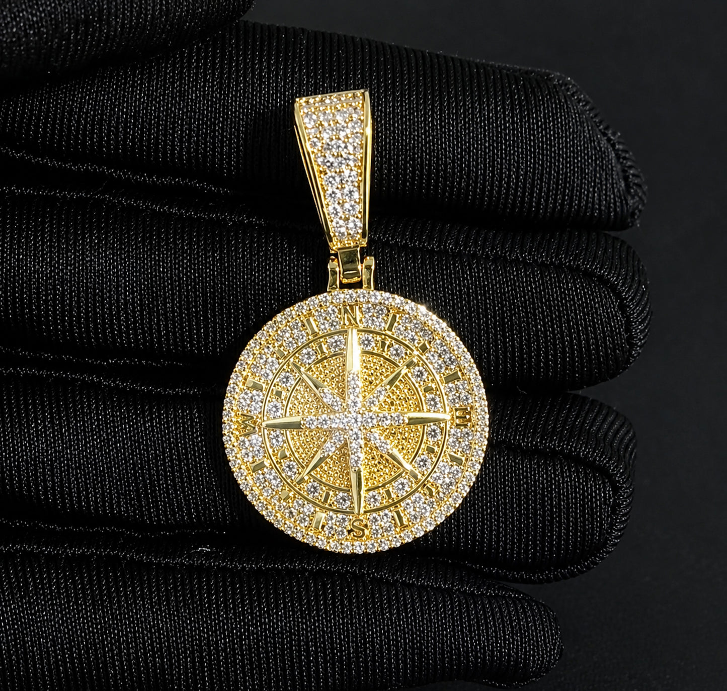 Compass Medallion Pendant Necklace – Urban Iced Statement Jewelry