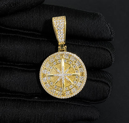 Compass Medallion Pendant Necklace – Urban Iced Statement Jewelry