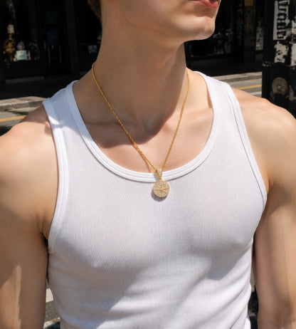 Compass Medallion Pendant Necklace – Urban Iced Statement Jewelry