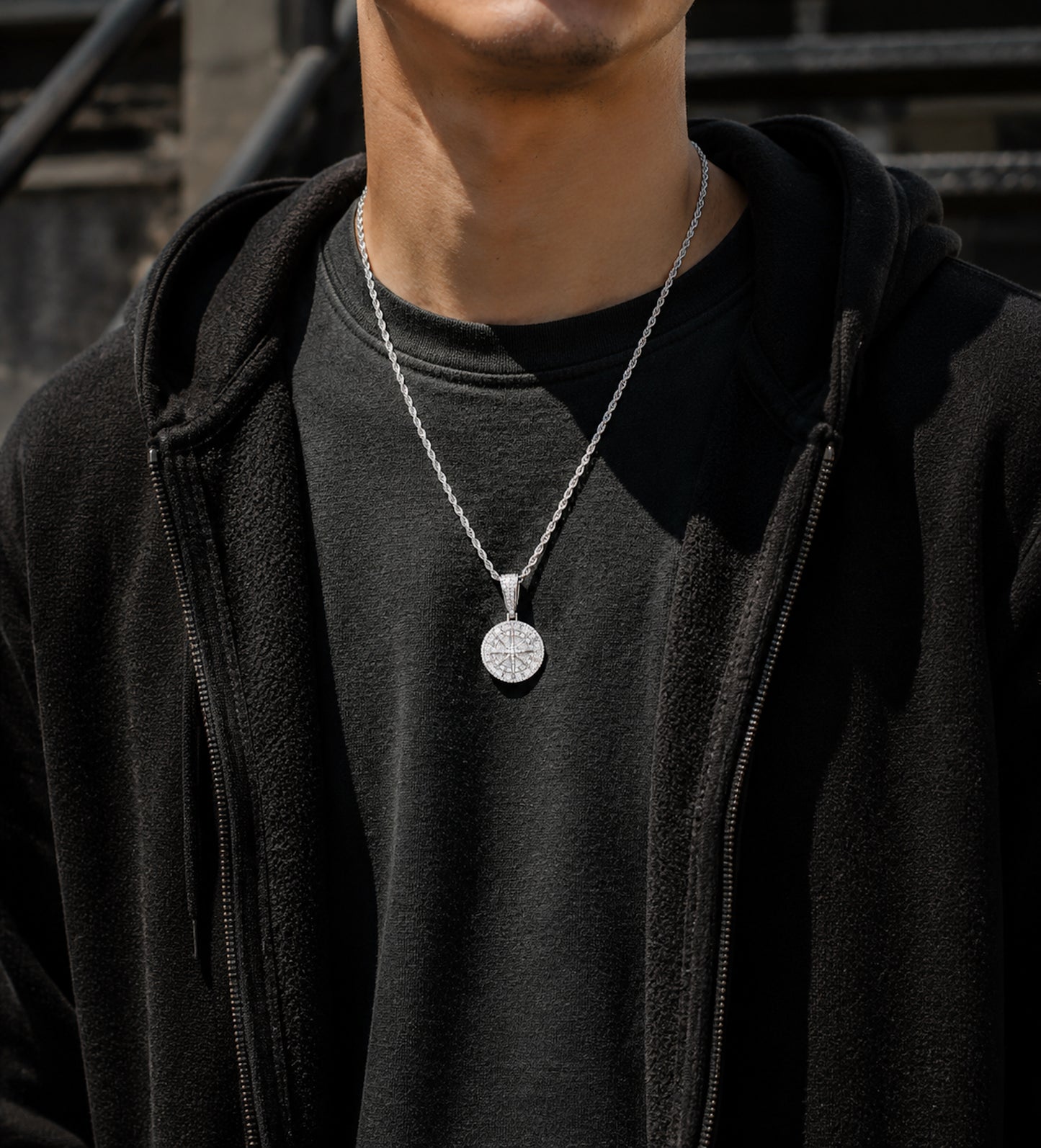 Compass Medallion Pendant Necklace – Urban Iced Statement Jewelry