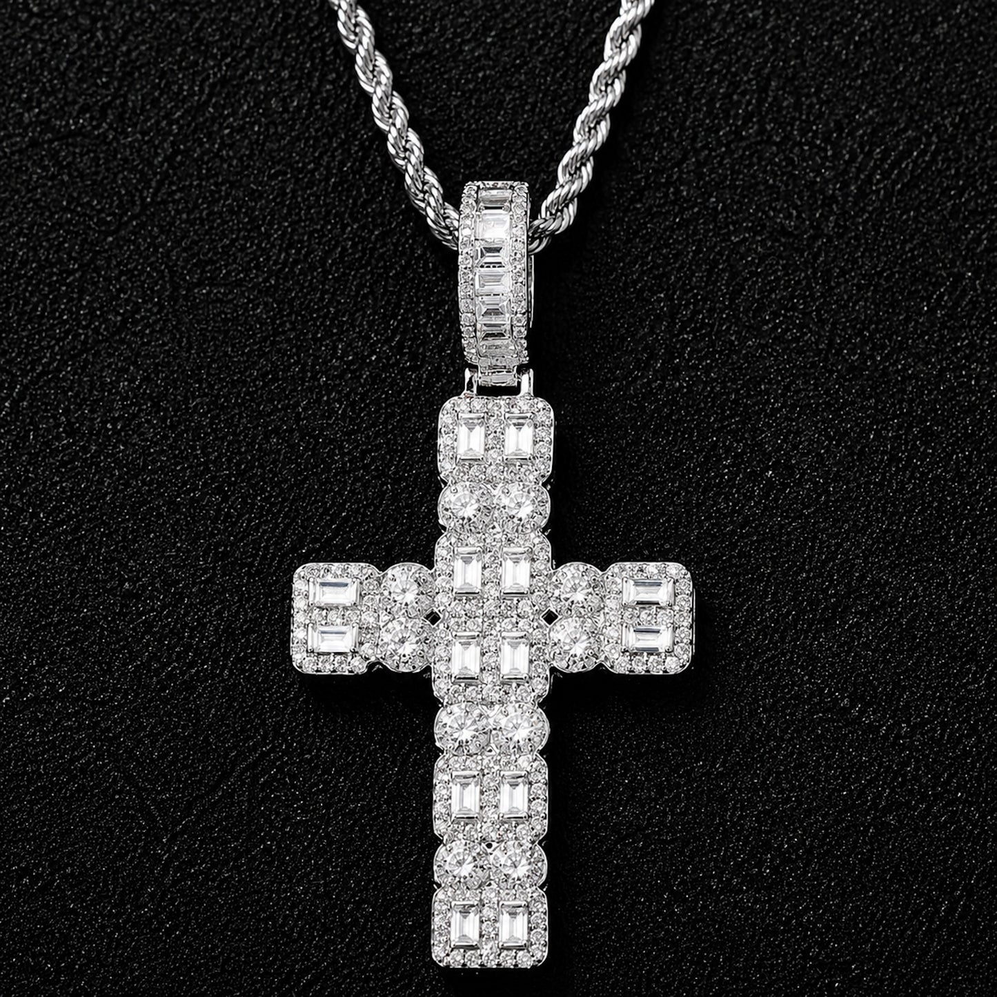 Iced Cross Pendant Necklace – CZ Hip Hop Jewelry for Men