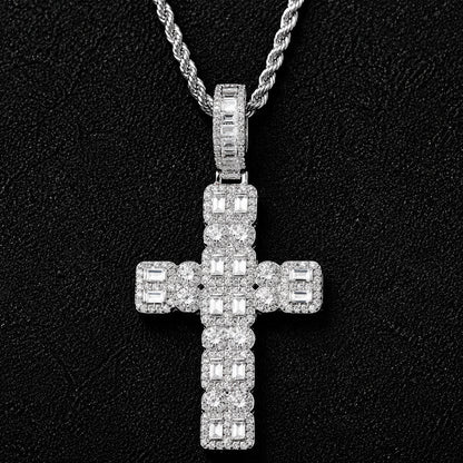 Iced Cross Pendant Necklace – CZ Hip Hop Jewelry for Men