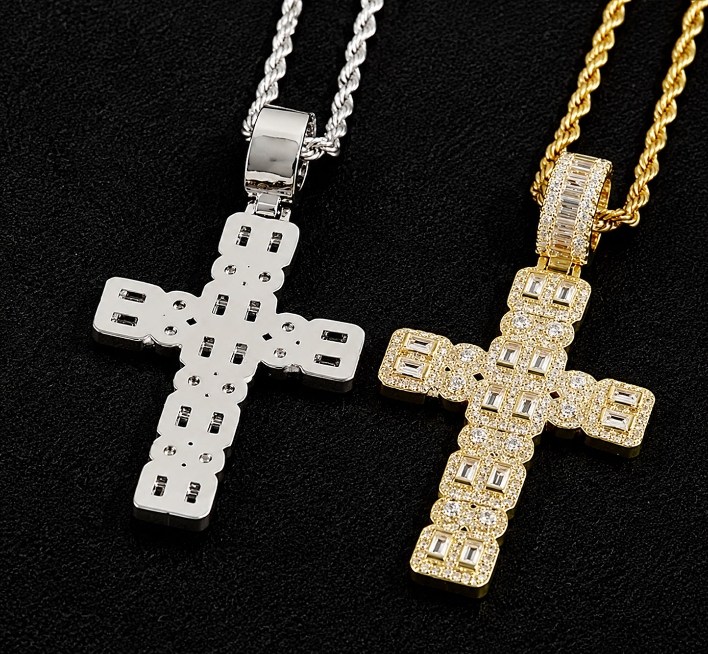 Iced Cross Pendant Necklace – CZ Hip Hop Jewelry for Men