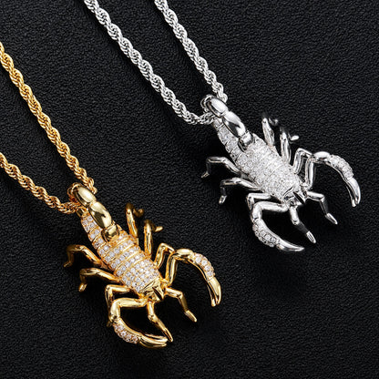 Scorpion Medallion Pendant Necklace – Premium CZ Streetwear Jewelry