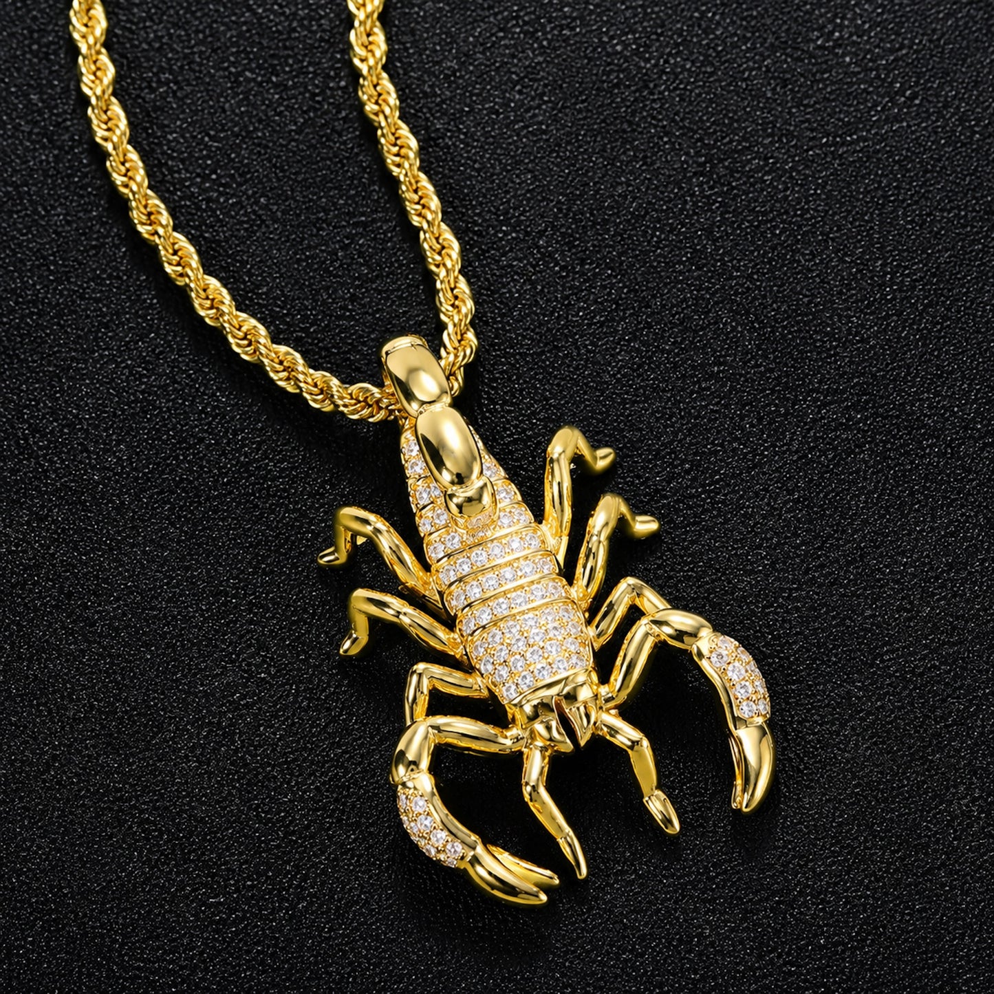 Scorpion Medallion Pendant Necklace – Premium CZ Streetwear Jewelry