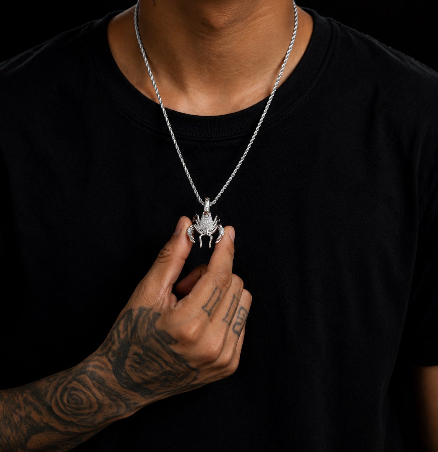 Scorpion Medallion Pendant Necklace – Premium CZ Streetwear Jewelry