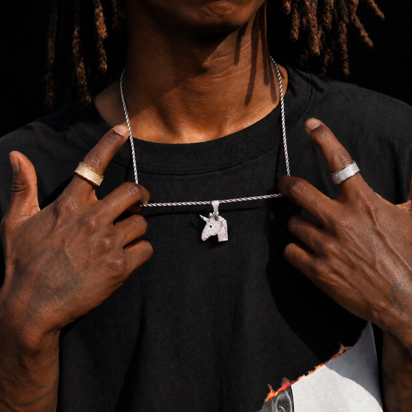 Mystic Unicorn Pendant Necklace – Premium CZ Streetwear Jewelry