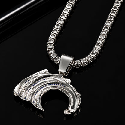 Ocean Spirit Wave Pendant Necklace – Coastal Luxury Iced Jewelry
