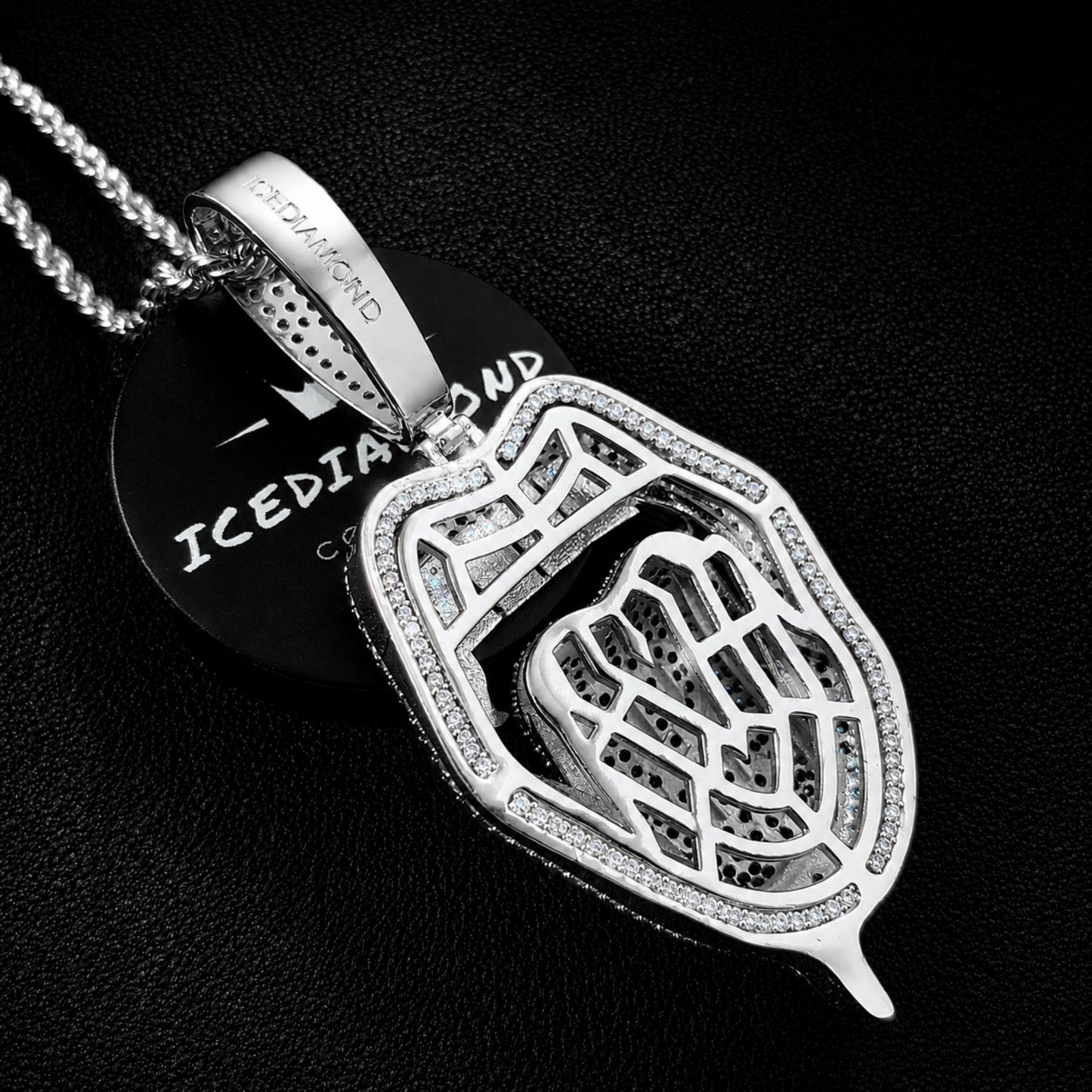 SPEAK LOUD | Dollar Tongue Graphic Lips Pendant Necklace