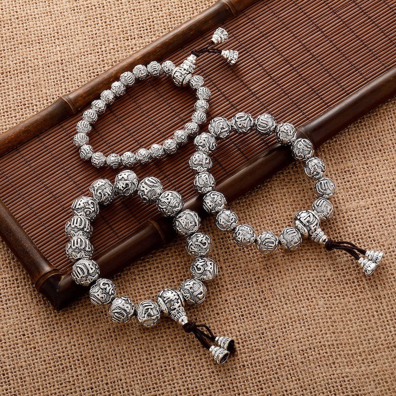 Round Beads Luck Charm Prayer Bracelet