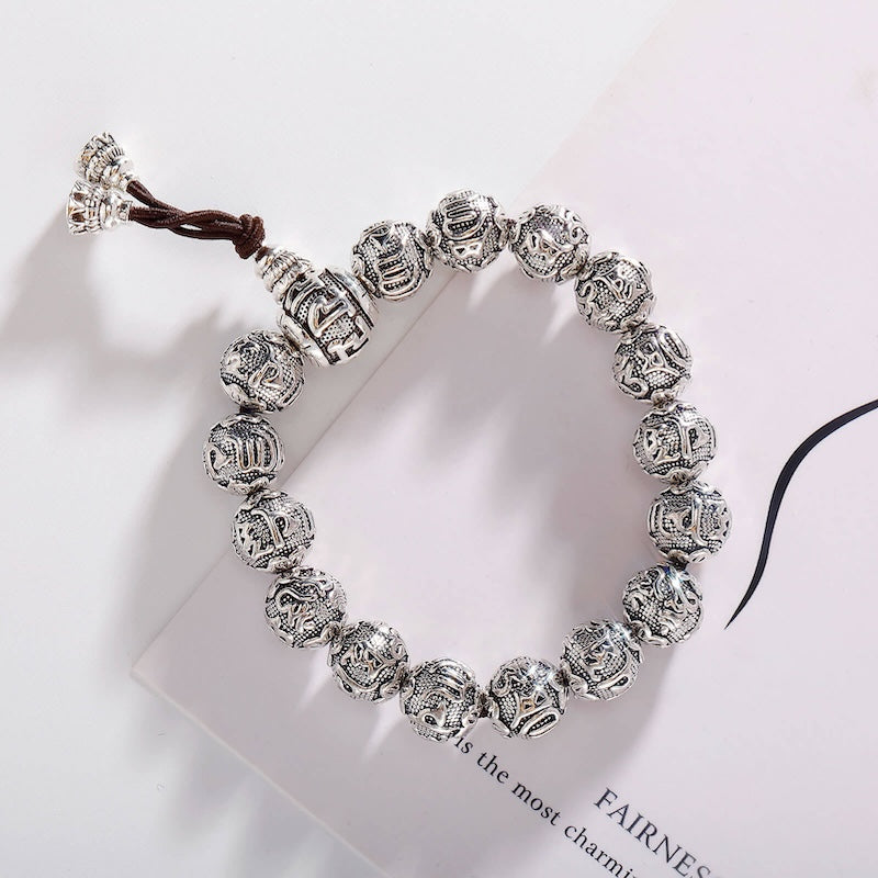 lucky beaded chain bracelet for men