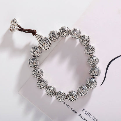 lucky beaded chain bracelet for men