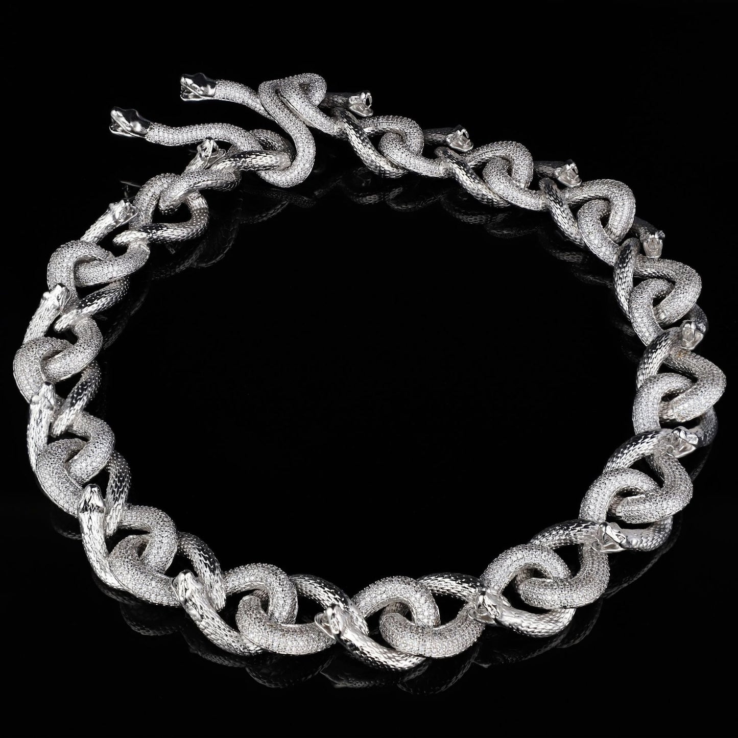Eternal Serpent Cuban Link Chain Iced Out Snake Chain – Hip Hop Jewelry for Men