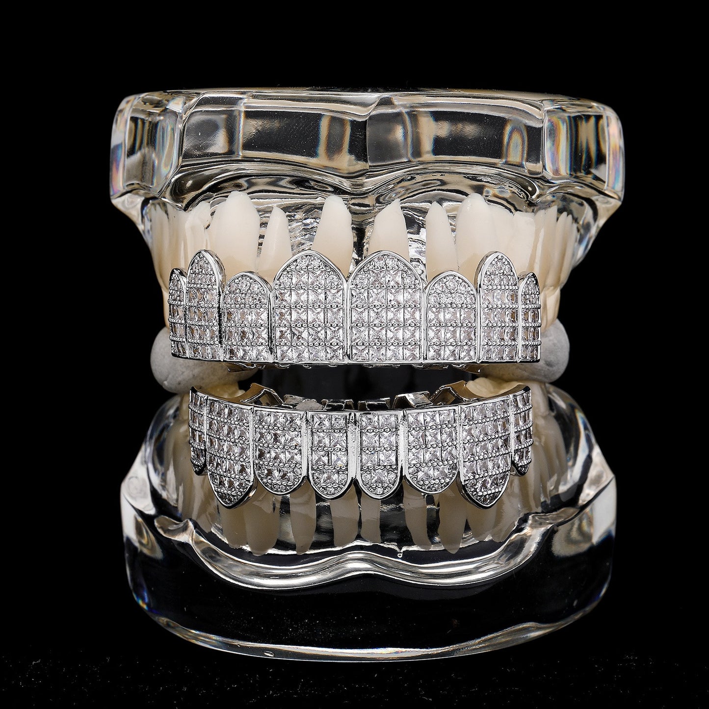 MAKE IT CLEAR | Square CZ Iced Grillz Set