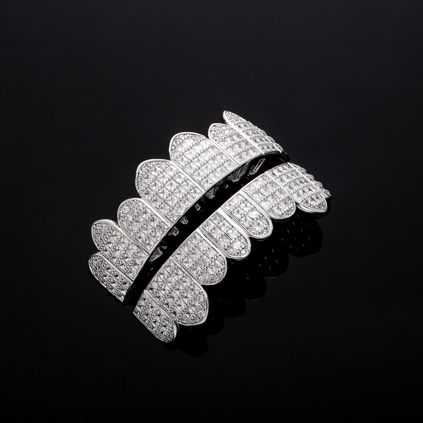 MAKE IT CLEAR | Square CZ Iced Grillz Set