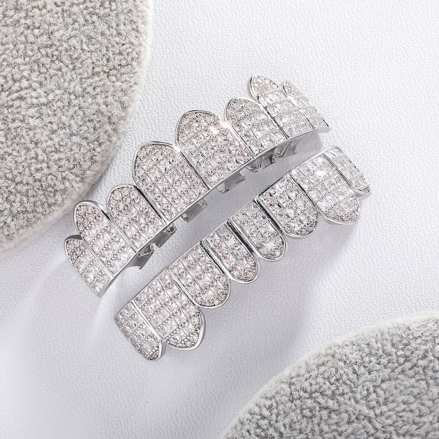 MAKE IT CLEAR | Square CZ Iced Grillz Set