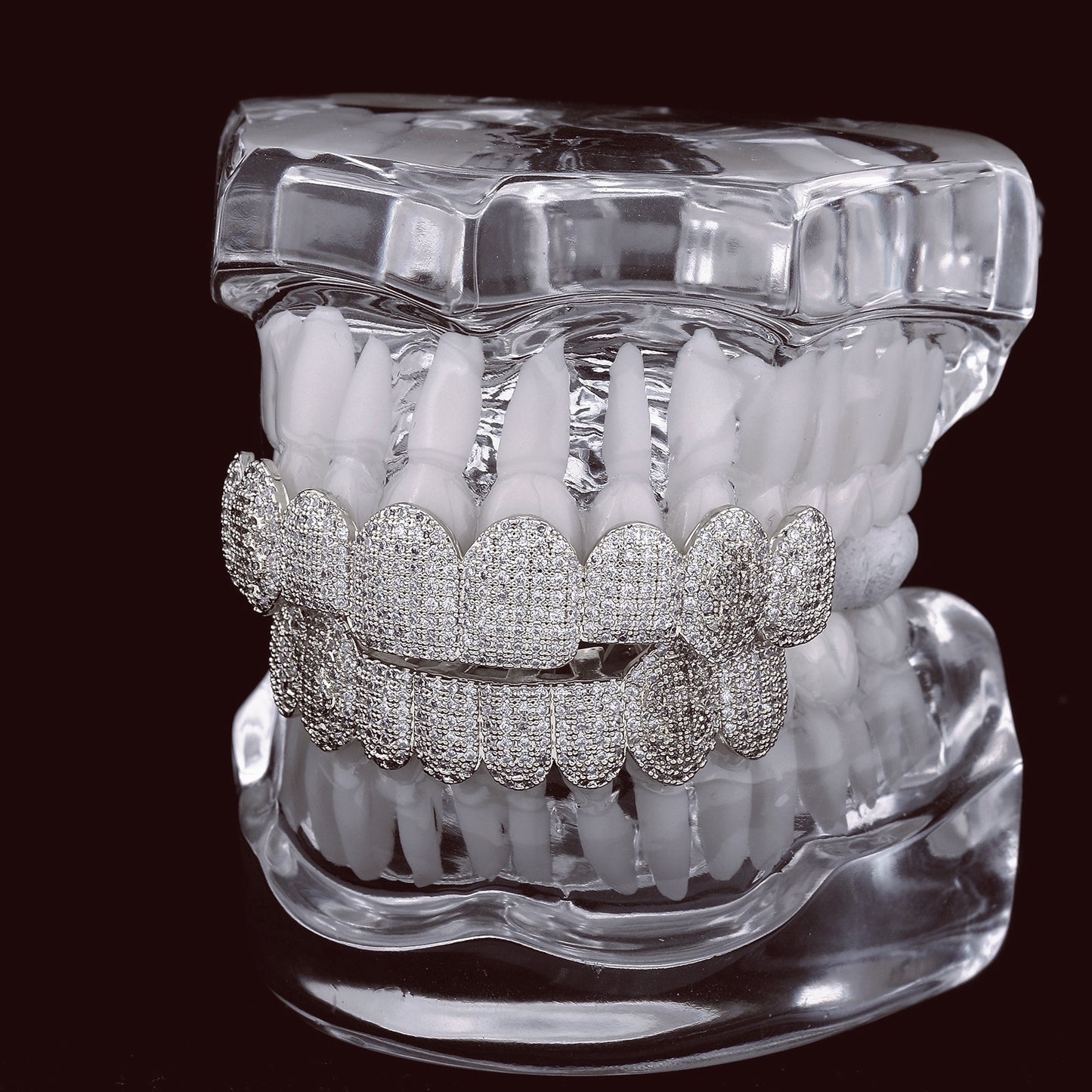 ALL THE WAY | 8 Teeth Full Iced CZ Grillz Set
