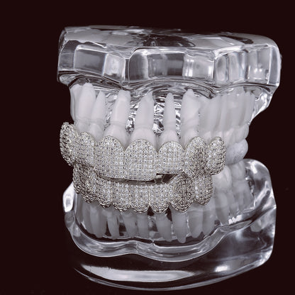 ALL THE WAY | 8 Teeth Full Iced CZ Grillz Set