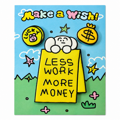 Less Work More Money funny workplace sticker patches for laptop