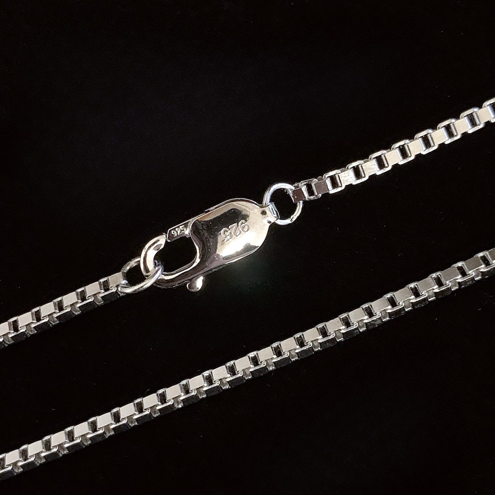 Dragon pendant with a sterling silver box chain
