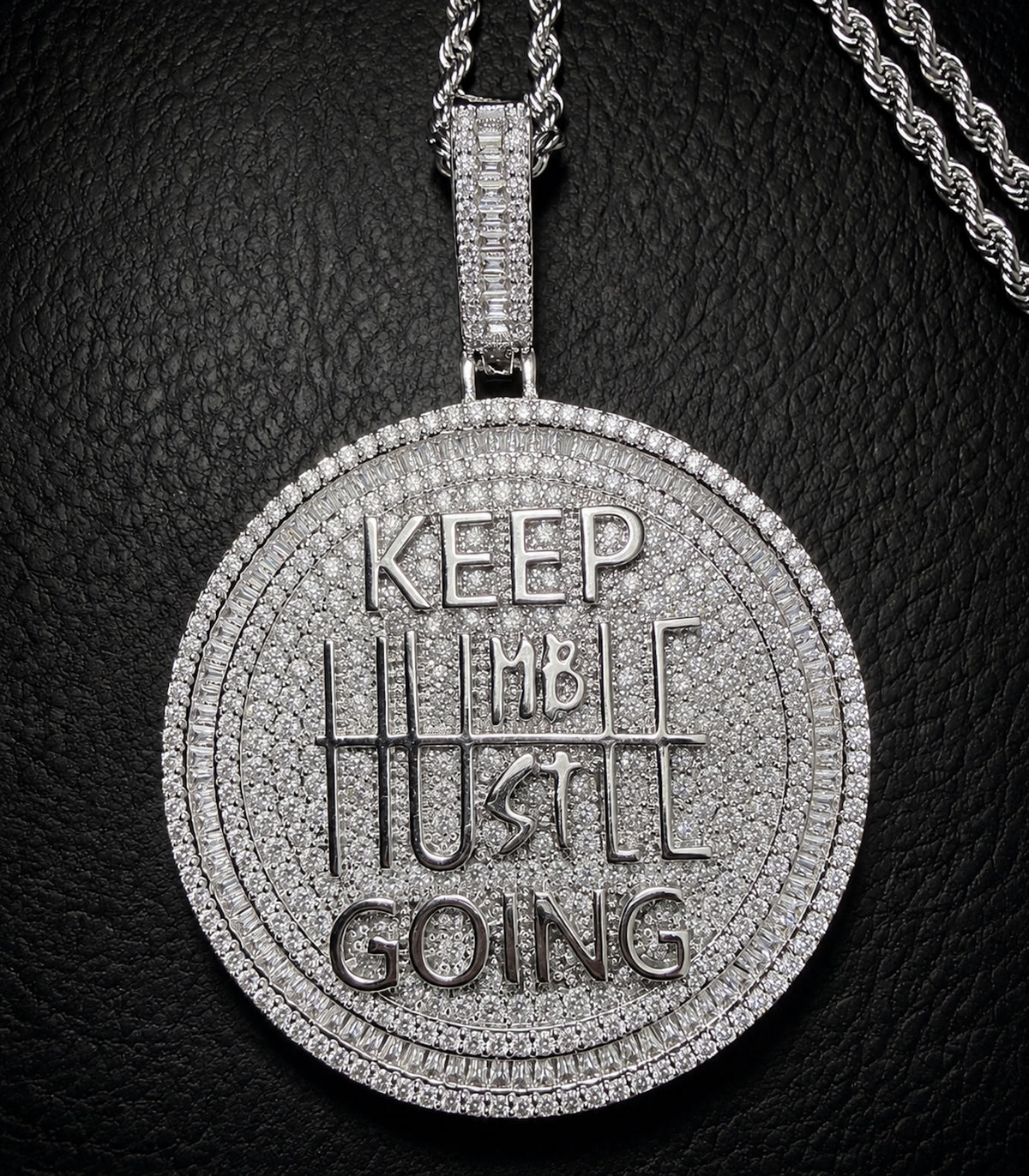 KEEP GOING | Iced Out Statement Pendant Necklace