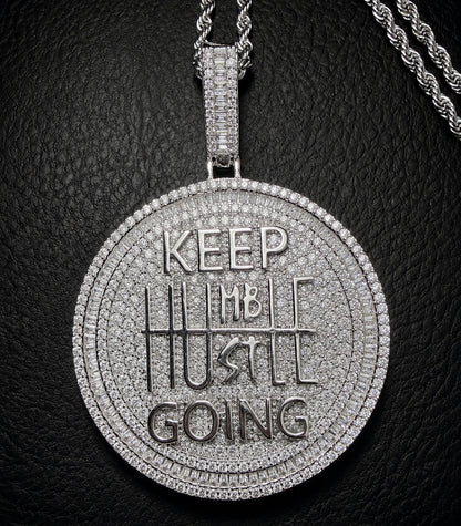KEEP GOING | Iced Out Statement Pendant Necklace