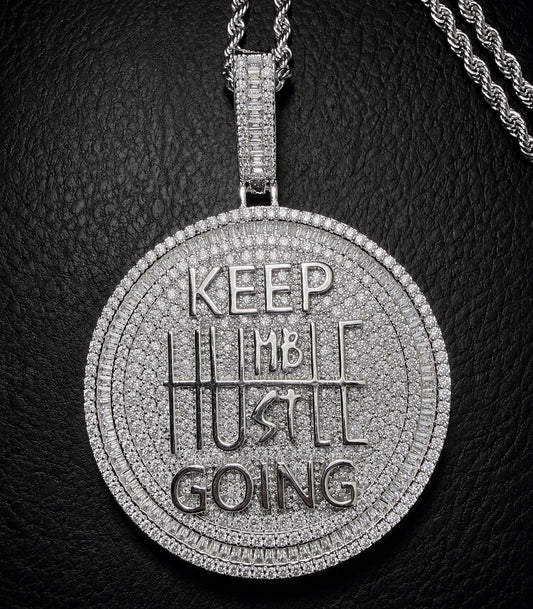 KEEP GOING | Iced Out Statement Pendant Necklace