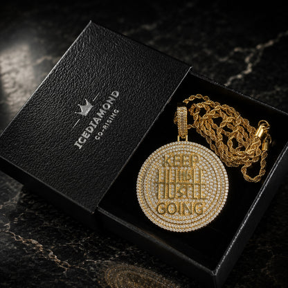 KEEP GOING | Iced Out Statement Pendant Necklace