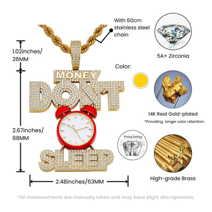 Size guide for the ICEDIAMOND MAKE TODAY COUNT pendant necklace
