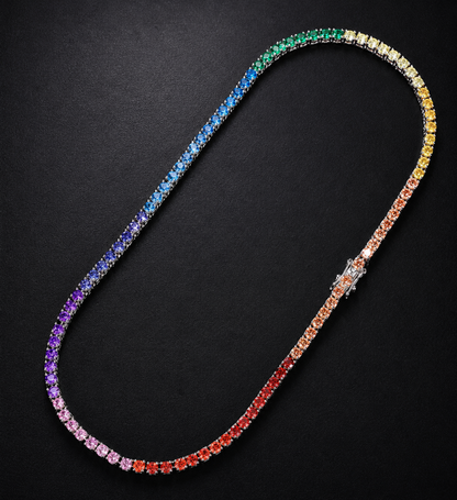 LIVE IN COLOR | Rainbow Tennis Chain & Bracelet