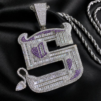 Streetwear styling featuring the ICEDIAMOND OWN YOUR EDGE statement pendant necklace.
