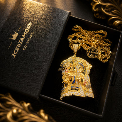 ICEDIAMOND PLAY DIFFERENT pendant necklace presented in premium gift packaging.
