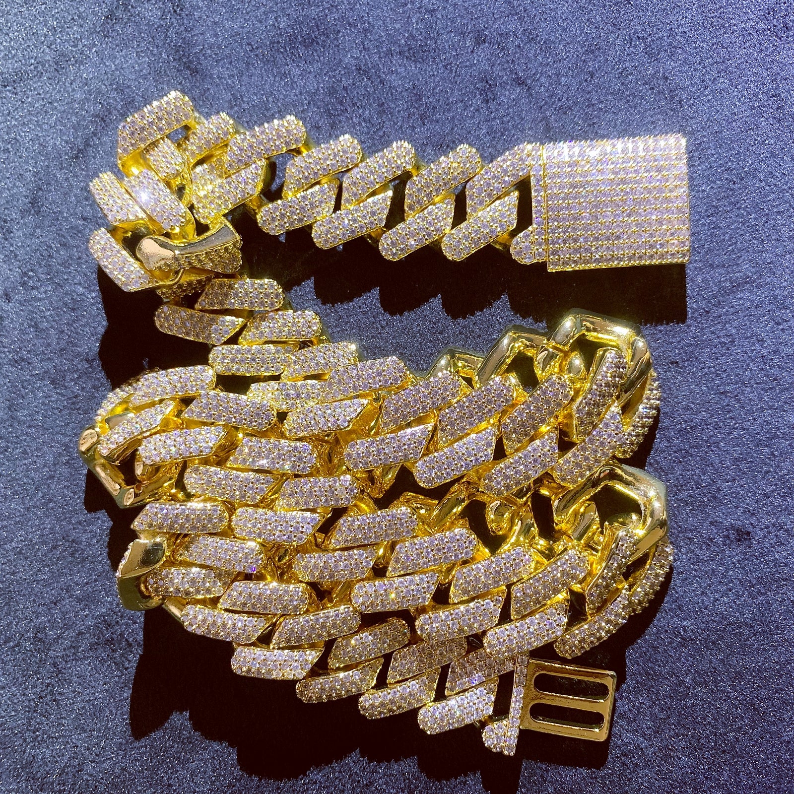 ICEDIAMOND 14k gold plated 20MM Cuban Big chain necklace for rapper