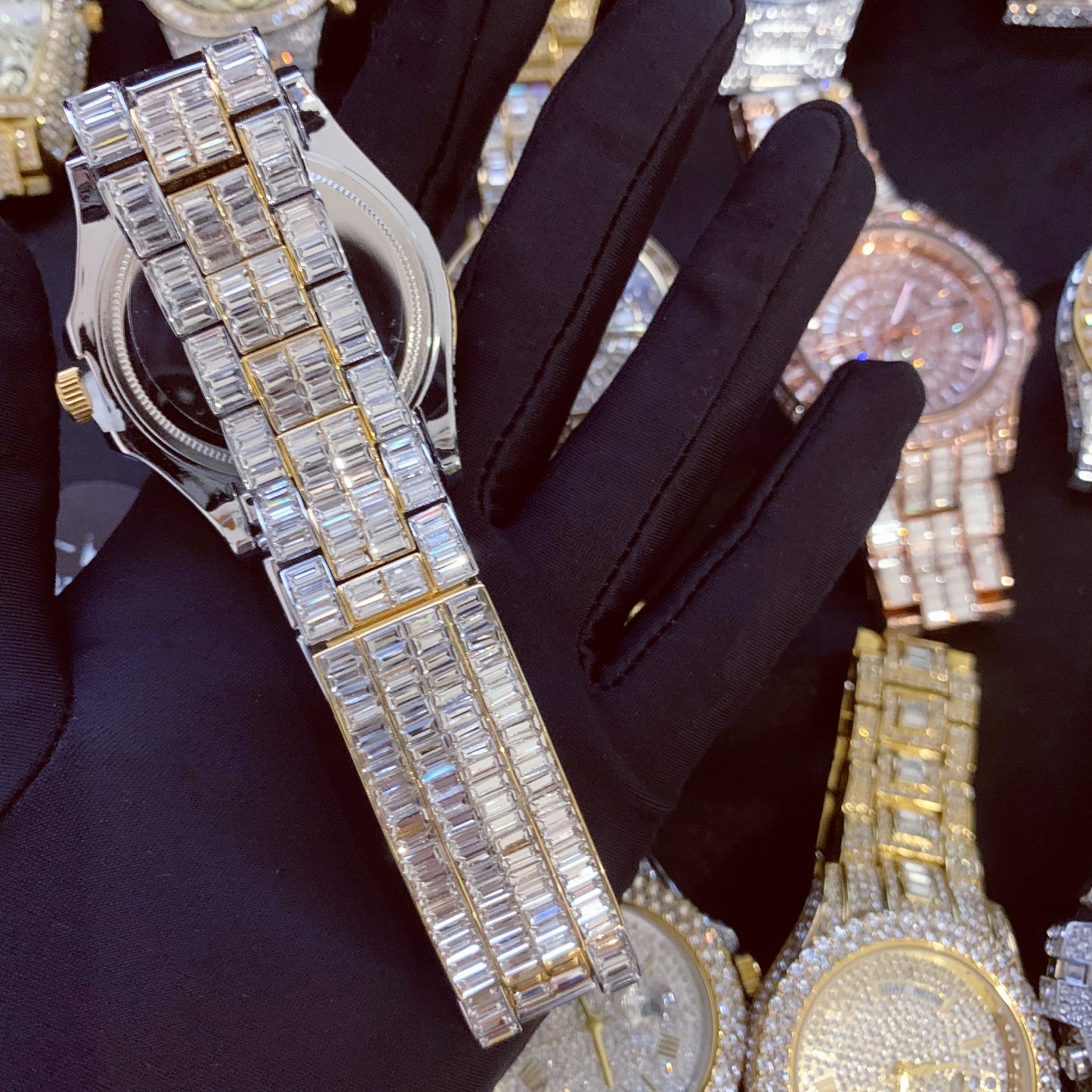 Full bling diamond watch for men
