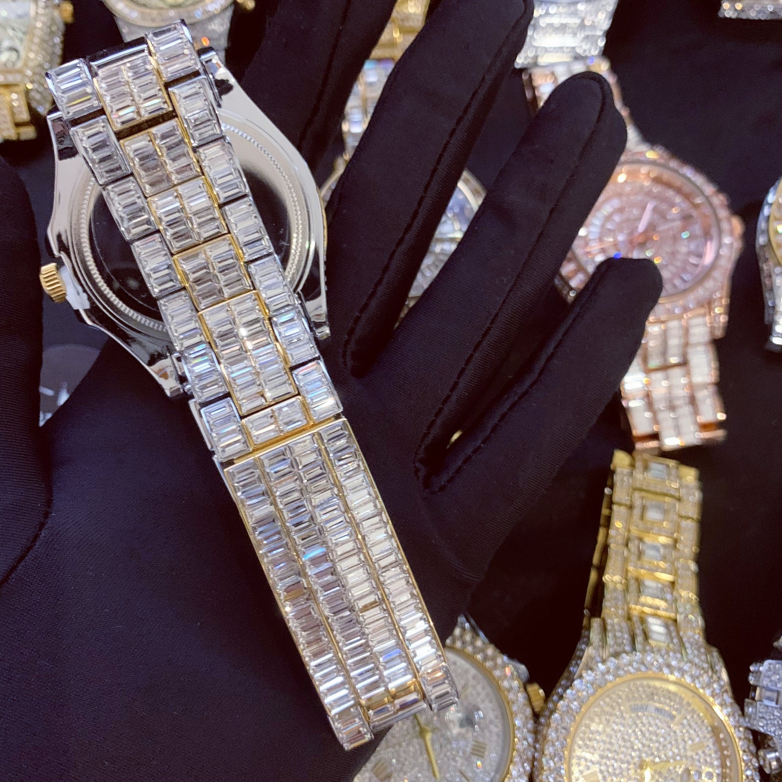 Full bling diamond watch for men