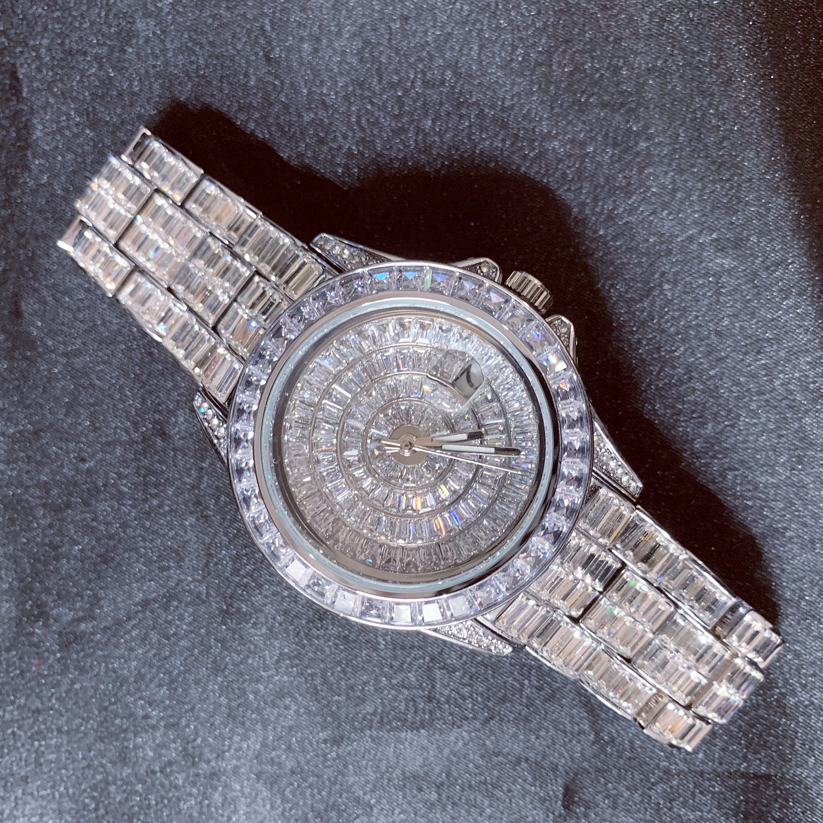 shine diamond watch hip hop fashion
